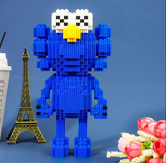 Ladyshome- ブロック Sesame Street :クッキーモンスター ブルー「141mm」