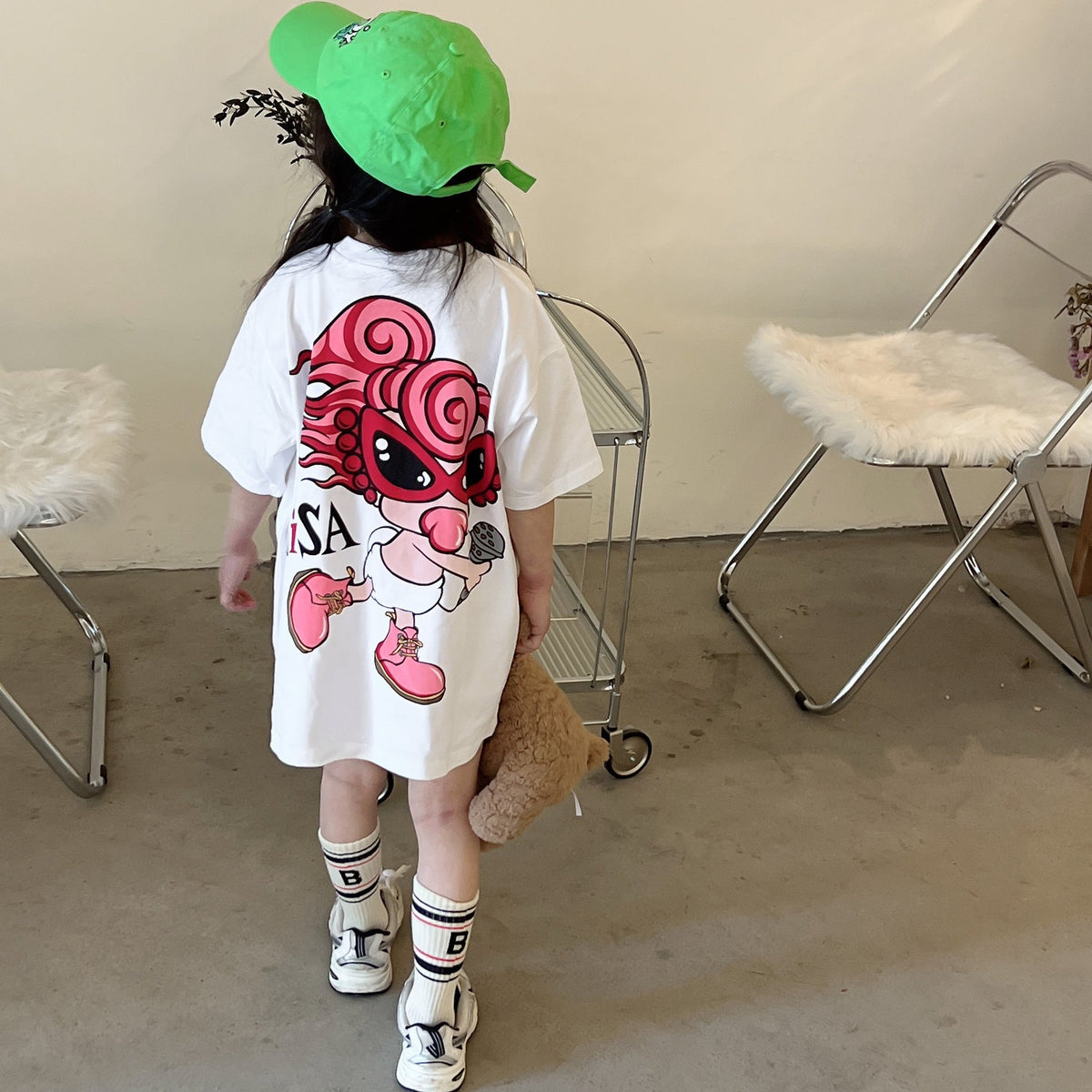 Ladyshome ビッグＴシャツ 2色展開(90cm-140cm/M) 050406
