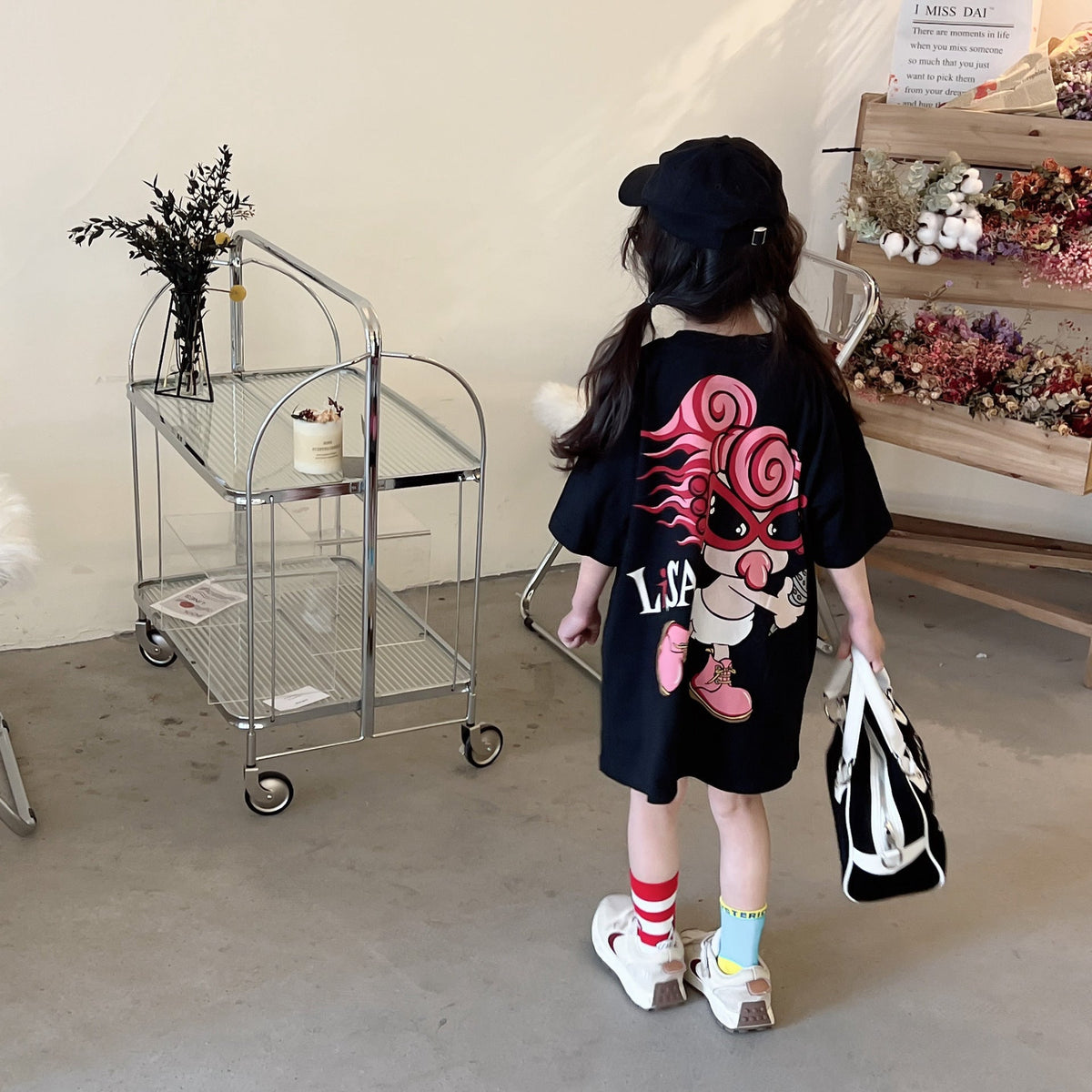 Ladyshome ビッグＴシャツ 2色展開(90cm-140cm/M) 050406
